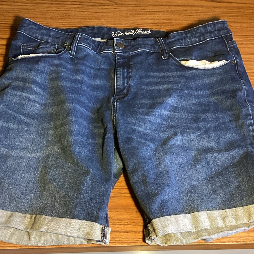 Universal Thread Blue Denim Cuffed Shorts